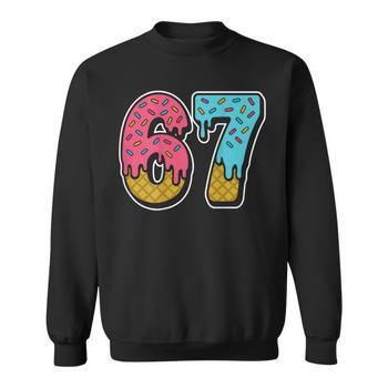 67 Ice Cream Drip Meme Six Seven Gen Alpha Slang On Back Long