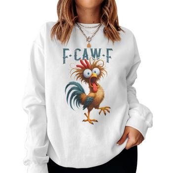 thumbnail image 2 of Black F-Caw-F T Shirts, Crew Neck Casual F-Caw-F Rooster Shirt 2 of 12