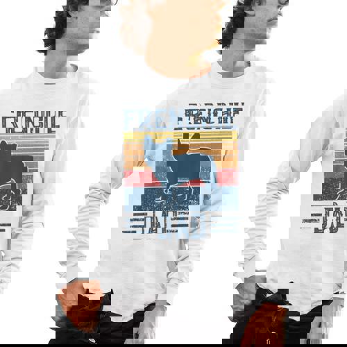 Vintage Frenchie Dad French Bulldog Men's Long Sleeve T-Shirt - Raccsy DE