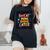 カラフルな汗が今輝き、男の子と女の子のためのステートメント。 レディースオーバーサイズコンフォートTシャツ 黒 カラフルな汗が今輝き、男の子と女の子のためのステートメント。 レディースオーバーサイズコンフォートTシャツ 黒