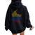 Colombia Mapa Bandera De Colombia Colombia En Idiomas Del Mundo Women Oversized Hoodie Back Print Black