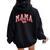 Mama Mommy Cherry Happy Mother's Day Mom Life Coquette Bow Women Oversized Hoodie Back Print Black