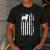 French Bulldog American Flag Frenchie Dog Men's Casual T-Shirt Dark Grey French Bulldog American Flag Frenchie Dog Men's Casual T-Shirt Dark Grey