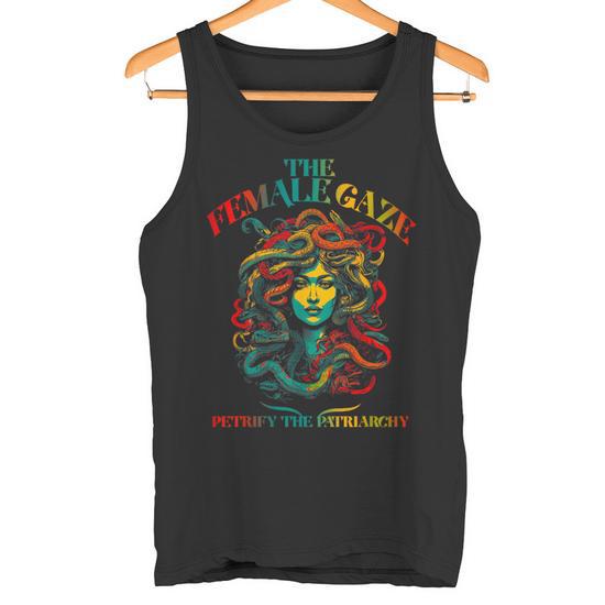 Débardeur Femme Medusa Pétrifie Le Patriarcat - Message Féministe Puissant, Graphique Audacieux Et Stylé