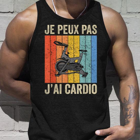Débardeur Humoristique 'Je Peux Pas J'ai Muscu' - Idée Cadeau Drôle Musculation Homme Femme