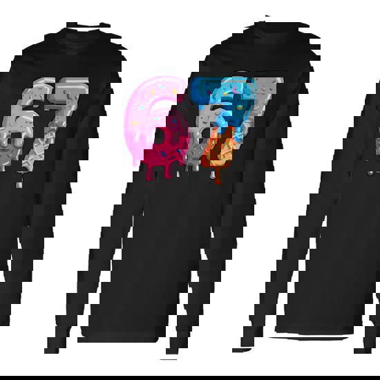 Six Seven Ice Cream Drip Sports Cool Meme 67 Number Long Sleeve T