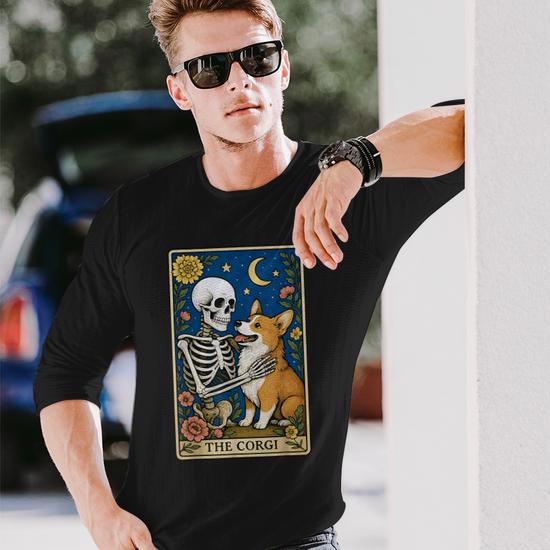 The Corgi Tarot Card Long Sleeve T-Shirt - Thegiftio