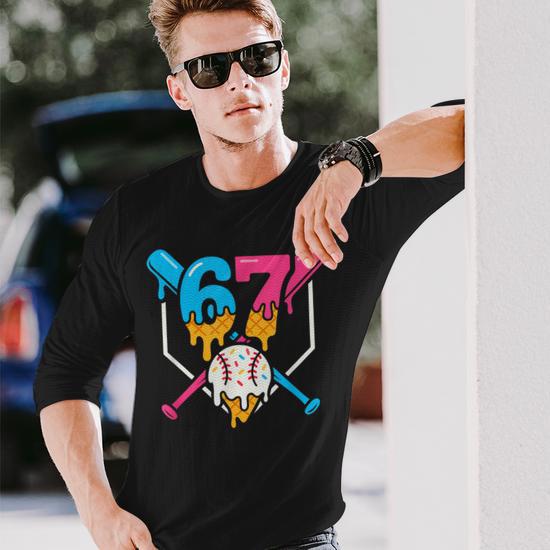 Six Seven Baseball Ice Cream Drip Cool 67 Gen Alpha Slang Long