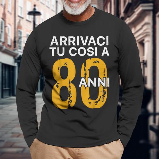 T-Shirt Compleanno 80 Anni Fashwork – Regalo Divertente Per Uomo E Donna, 100% Cotone