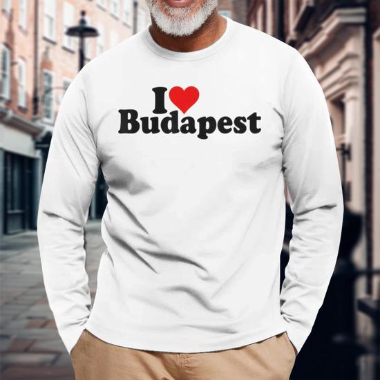 Maglietta I Love Heart Budapest - Unisex In Cotone, Nero, Taglia Unica (Regular Fit) - Foto 2