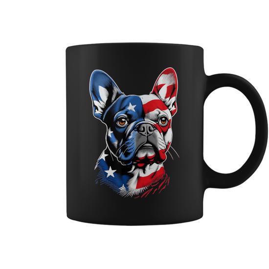 Cute French Bulldog Dog Usa American Flag 4Th Of July Coffee Mug | Mazezy