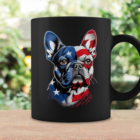 Cute French Bulldog Dog Usa American Flag 4Th Of July Coffee Mug | Mazezy