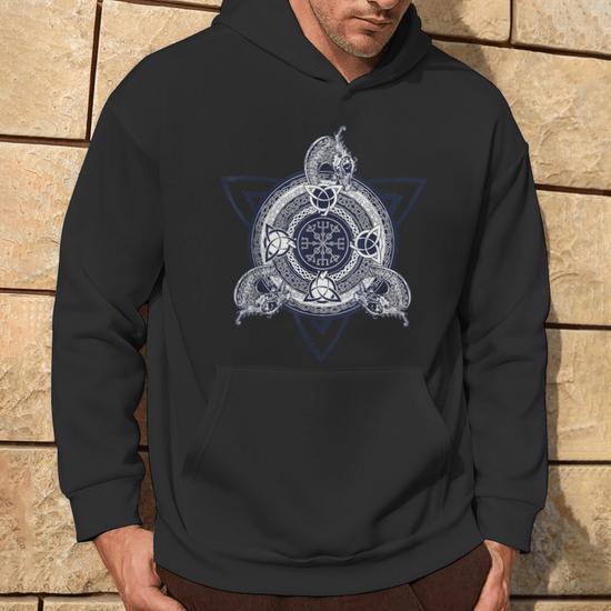 Sweat à Capuche Nœud Celtique Triskèle - Hoodie Symbole Spirituel Viking Et Celtique