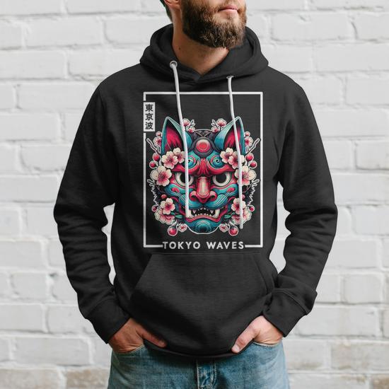 Sweat à Capuche Yokai Monstre Japonais - Hoodie Culture Japonaise Avec Créatures Mythiques