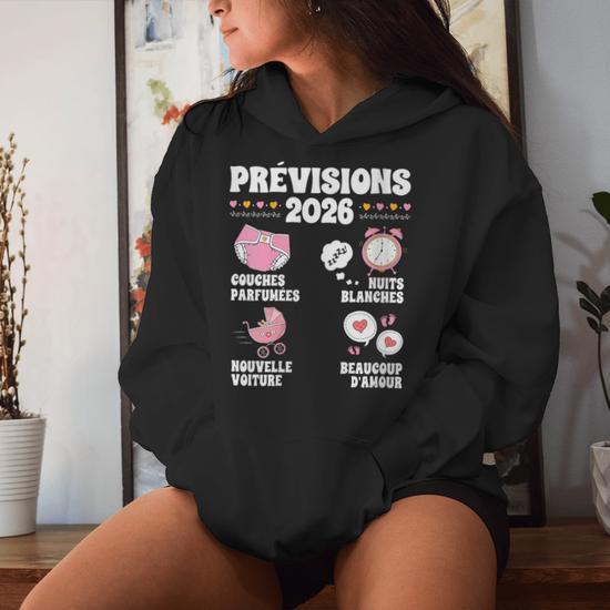 Sweat à Capuche 'Future Maman 2026' - Annonce De Grossesse - Pour Femme Enceinte - Coton Confortable - Coupe Classique