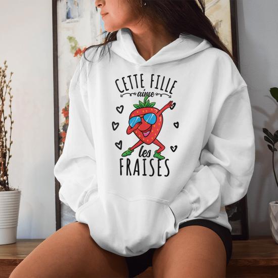 Sweat-shirt Vintage Strawberry Shortcake Fille 5/6 Ans, Rose, Capuche