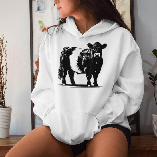 Sweat à Capuche Vache Holstein - Design Monochrome Pour Toute La Famille