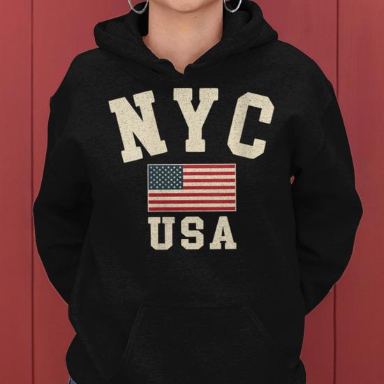 Sweat à Capuche Femme USA Pro – Taille 8 – Bleu – Pull Colombe Avec Poches