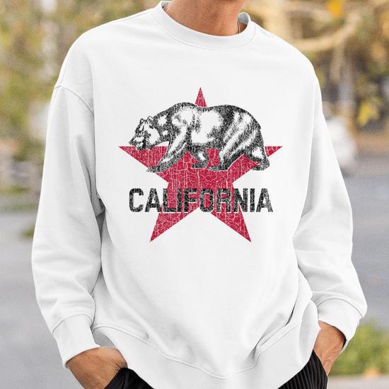 Débardeur Californie Ours En Détresse - Style Vintage Grunge, Souvenir De La Côte Ouest