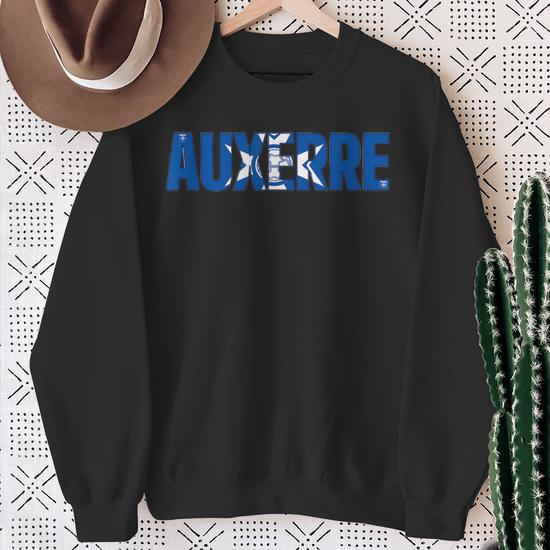 Sweat à Capuche AJA Auxerre - Logo Officiel Abbé-Deschamps - Supporter Ultra Passionné