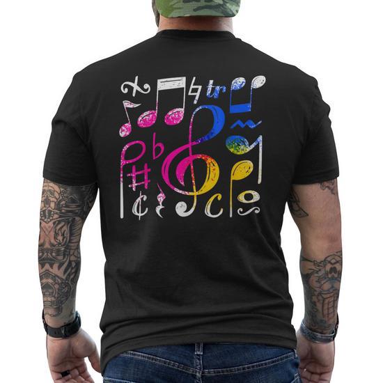 Camicia Uomo Musicista, Maglietta Manica Lunga Con Note Musicali, Stile Retr&ograve;, Cotone, Regalo