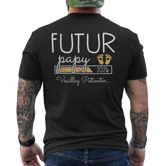 T-shirt Humour 'De Nouveau Papy 2026' - Cadeau Drôle Pour Annonce Grossesse, Fêtes De Famille, Futur Grand-père