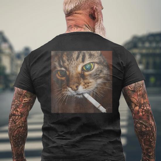 budget cigarette Kitten Gang Cat Smoking Cigarette Cat Long Sleeve T-Shirt by Zyneu Gangd and retro Funny Smoking Cat Meme T-Shirt