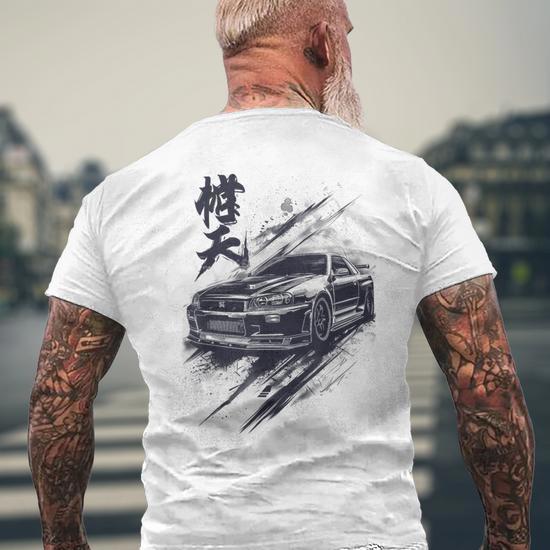 Dark Ink Legendary Skyline R34 Liberty Walk Style Jdm Men's T