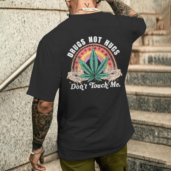 Ganja Yin & Yang Men's Organic Cotton T-Shirt – Cool Cannabis Design, Eco-Friendly & Comfy - View #11