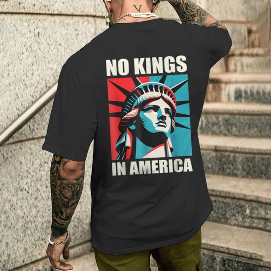 No Kings America No Kings In America - Vintage America - T-Shirt