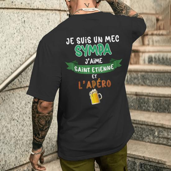 T-Shirt Saint Etienne Mec Sympa Supporter Bière Foot - Humour Stéphanois Homme