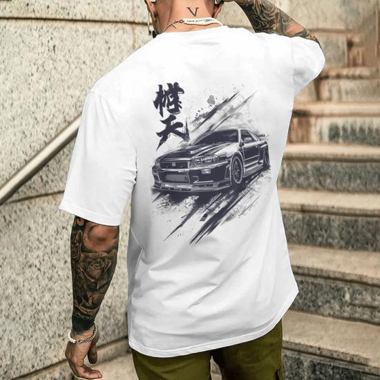 Dark Ink Legendary Skyline R34 Liberty Walk Style Jdm Men's T