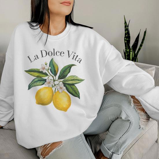 Limonello La Dolce Vita Italien Citron Été Sweatshirt Homme Femme