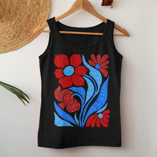 8647 4Th Of July Usa Us American Flag Boho Women Tank Top - Monsterry