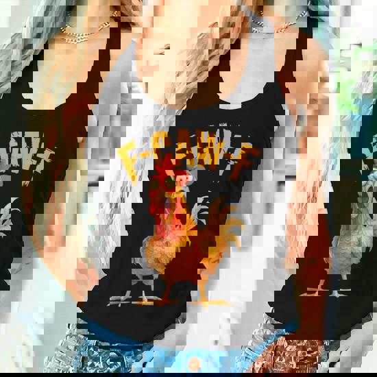 F Caw F Huhn Tank Top - Leichtes Basic Tanktop Für Damen