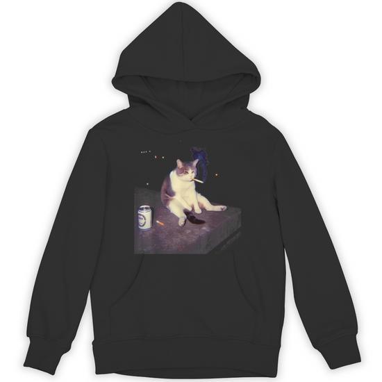 cigarette brainrot Cigarette Kitten Smoking Cat Meme Stupid Brainrot Hoodie