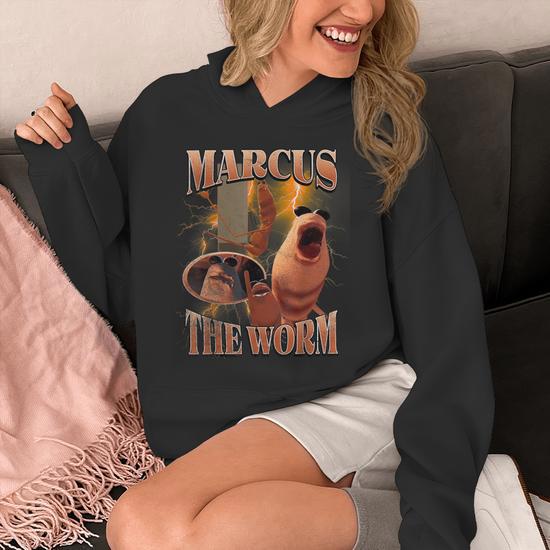 Sweat à Capuche "Marcus The Worm, Tu ES En Train De Ruiner L'ambiance" - Coupe Classique, 241 G - Vêtement Décontracté Humoristique