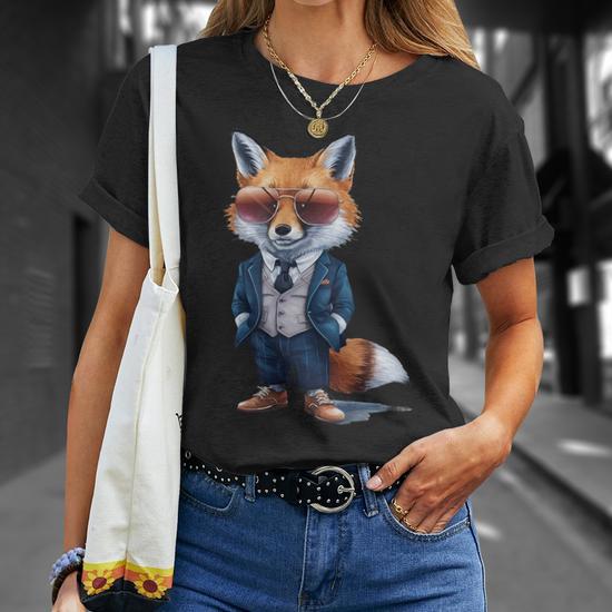 T-shirt Fox Homme Manches Courtes Rouge - Motif Graphique, Taille L