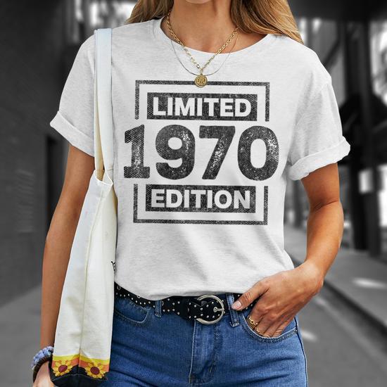 Ultrabasic Donna Maglietta Prodotto nel 1970 – Fabriqué En 1970 – 54 Anni Idea Regalo 54° Compleanno T-Shirt Anniversario Stampa Grafica Vintage Anno 1970 novità Bianco M