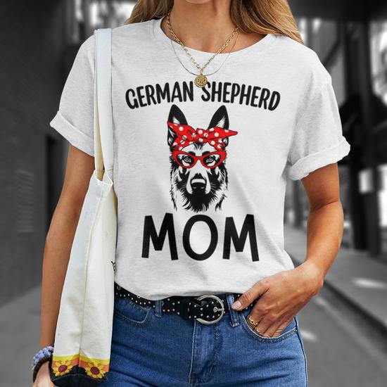 thumbnail image 2 of Verita Culture German Shepherd Dog Mom Shirt For Women Cute Dog Aussie Mama Graphic Short Sleeve Casual Mama Gifts T Shirt 2 of 11