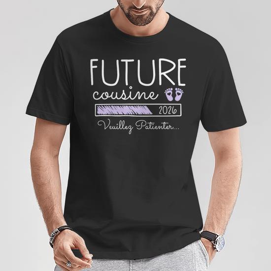 T-shirt 'Futur Cousin 2026' - Cadeau Annonce Grossesse Pour Enfant - Coupe Classique Léger