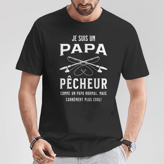 Tablier Cuisine Humour Papa Pêcheur - "Papa Normal Mais Carrément Plus Cool" - 100% Coton