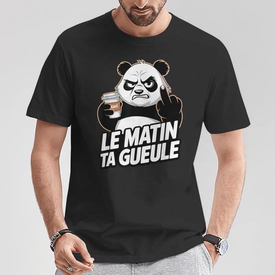 T-shirt Humour Homme « TA GUEULE, CORDIALEMENT » - Coton Noir Classique - Fait Main En France - Cadeau Rigolo Et Décalé