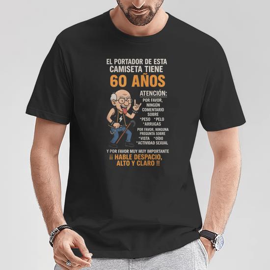 Regalo 60 Cumpleaños Hombre Divertido Frases Graciosas In Mangas Camiseta Unisex