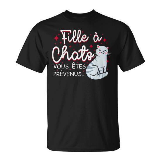 T-shirt Personnalisé Chat Humoristique Avec Prénom - Réf 79 - Polyester Toucher Coton - Multicolore