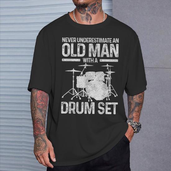 T-shirt 'Batteur Retro' - Cadeau Pour Batteur, Musicien, Fan De Batterie, Coupe Classique
