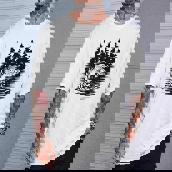 Cadeau Humour Pêcheur Homme, Pêche De La Truite, T-shirt Pêcheur Drôle