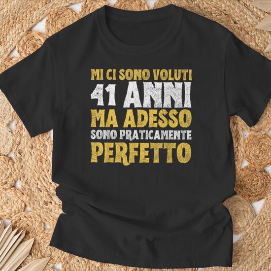 fashwork T-Shirt 42 Anni Maglietta 1984 Regalo Compleanno Donna Idea Regalo Manica Corta Taglia S