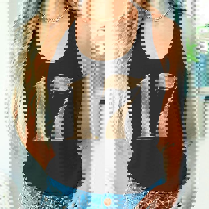 17 セブンティーン 誕生日 お気に入り 数字 フルール・ド・リス デザイン タンクトップ