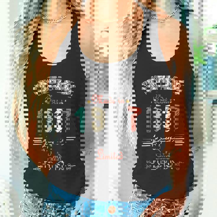 1937年8月生まれ ヴィンテージハッピーバースデー 87歳 タンクトップ